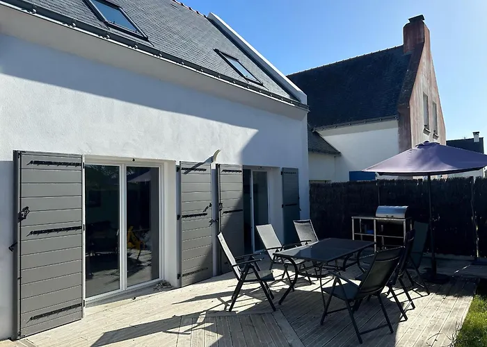 Maison Recente A 200 M De La Avec Jardin Clos, Terrasse, Velos Et Wifi A - Fr-1-306-1265 * Mesquer